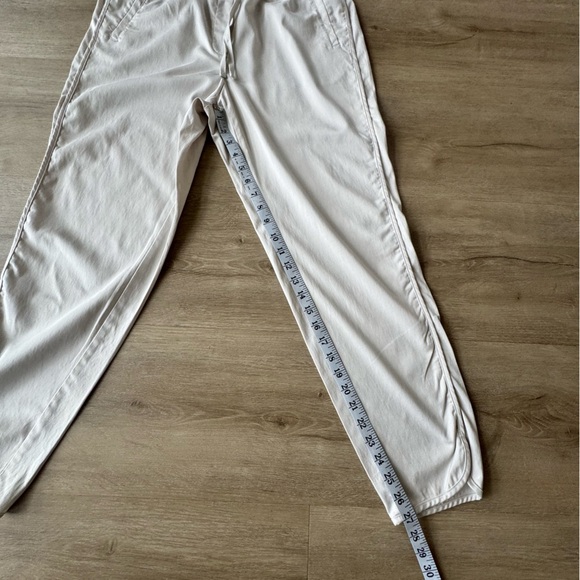 J. Jill Drawstring Moonbeam Curve Hem Ankle Pants Lyocell Cotton SZ M Spring - Picture 6 of 9